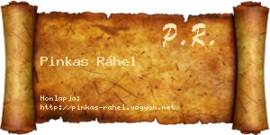 Pinkas Ráhel névjegykártya