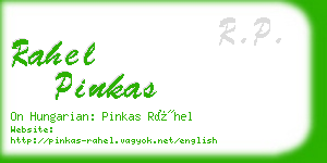 rahel pinkas business card